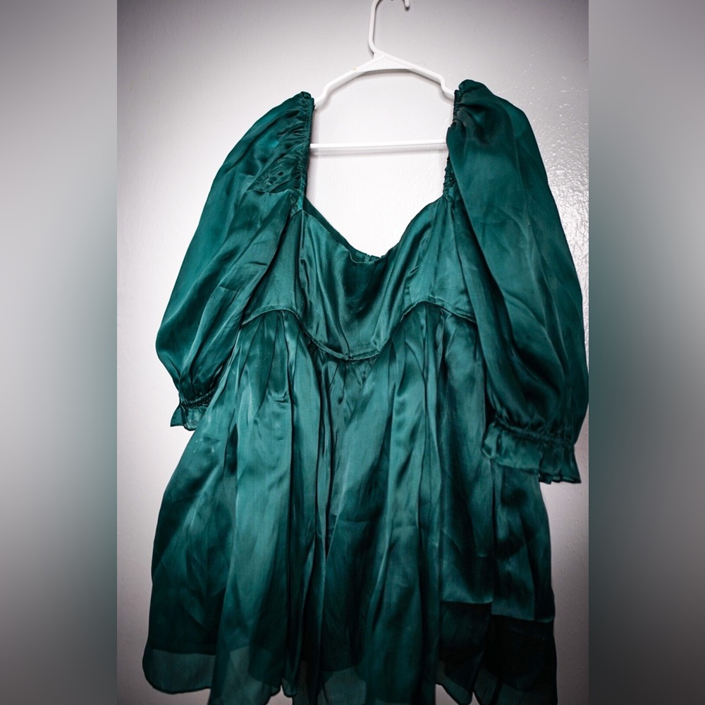 Emerald green Selkie Dress